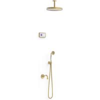 Regendouche set electronisch Tres Shower Technology Classic | Inbouw | Thermostaatkraan | 3-weg | Vintage | Messing mat