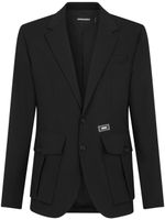 DSQUARED2 blazer droit à poches à rabat - Noir