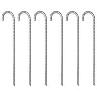 VidaXL Tentharingen 6 st ø12 mm 41,5 cm gegalvaniseerd staal