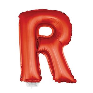 Opblaasbare letter ballon R rood 41 cm