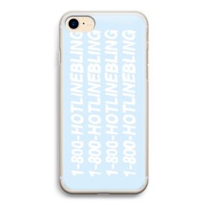Hotline bling blue: iPhone 7 Transparant Hoesje