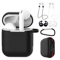 7 stuks draadloze oortelefoon schokbestendige siliconen beschermhoes voor Apple luchtpods 1/2 (zwart wit)