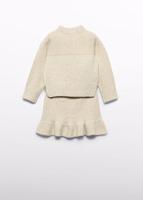 Abel & Lula winter rok-set meisjes - beige - gebreid