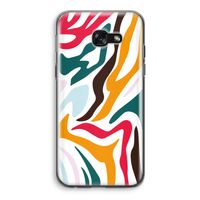 Colored Zebra: Samsung Galaxy A5 (2017) Transparant Hoesje