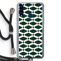 Moroccan tiles: Samsung Galaxy A20s Transparant Hoesje met koord