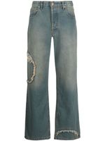 Edward Cuming jean ample à patch logo - Bleu