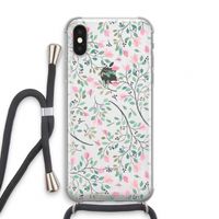 Sierlijke bloemen: iPhone XS Transparant Hoesje met koord