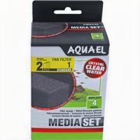 Aquael Schuimstofpatroon Fan 1 Plus - Kristalhelder Water - 2-Pack voor Aquarium Filters