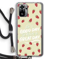 Don't forget to have a great day: Xiaomi Redmi Note 10S Transparant Hoesje met koord