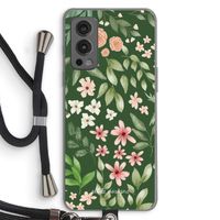 Botanical green sweet flower heaven: OnePlus Nord 2 5G Transparant Hoesje met koord