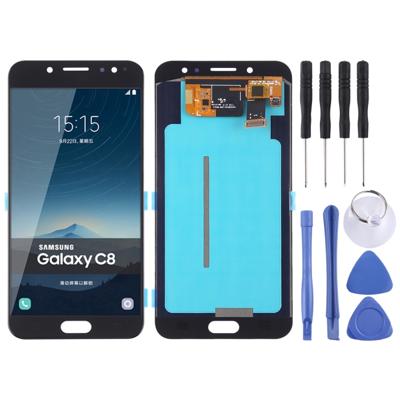 LCD-scherm en Digitizer volledige montage (OLED materiaal) voor Galaxy C8 C710F/DS C7100(Black)
