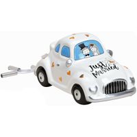 Spaarpot voor volwassenen Just Married - Keramiek - Auto in bruiloft thema - 16 x 8 cm