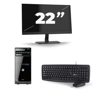HP Pro 3500 Micro Tower - Intel Core i7-3e Generatie - 16GB RAM - 512GB SSD - Windows 10 + 1x 22 inch Monitor