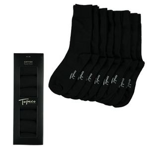 Topeco 8 stuks Men Cotton Basic Crew Socks