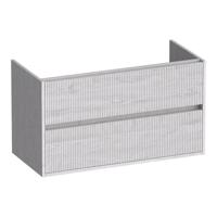 Brauer Adore Wavy - Onderkast - 100 cm - met 2 Softclose Lades Greeploos en 1 Sifon Uitsparing - Forest Seashell