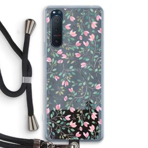 Sierlijke bloemen: Sony Xperia 5 II Transparant Hoesje met koord