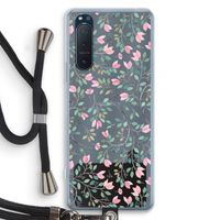 Sierlijke bloemen: Sony Xperia 5 II Transparant Hoesje met koord