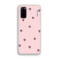 Hartjes: Samsung Galaxy S20 Transparant Hoesje