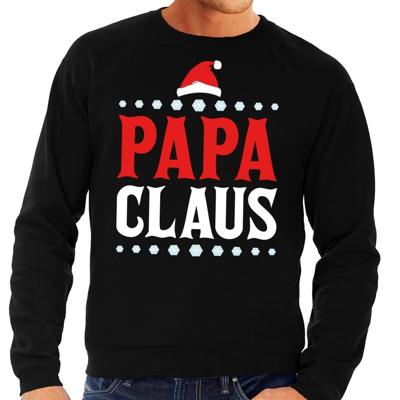 Foute kersttrui - Papa Claus - zwart - heren - kerst sweater - voor vaders Foute kersttrui - Papa Claus - zwart - heren - kerst sweater - voor vaders