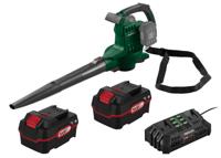 PARKSIDE Accu bladblazer en -zuiger 40 V met accu&apos;s en lader