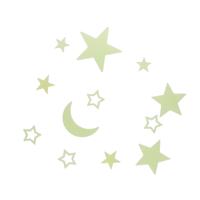 Glow in the dark maan en sterren - sterrenhemel - plafond decoratie