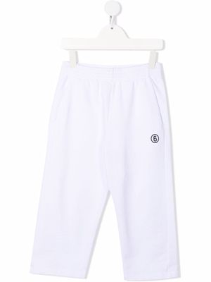 MM6 Maison Margiela Kids pantalon de jogging à logo imprimé - Blanc