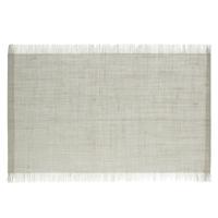 Secret de Gourmet Jute tafel placemat - lichtgrijs - 45 x 30 cm - Onderleggers - met rafels