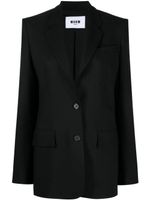 MSGM blazer à simple boutonnage - Noir