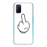 Middle finger white: Oppo A72 Transparant Hoesje
