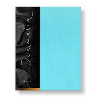 Dommelin Dommelin Hoeslaken Uni Percal 200TC 569 Aquamarijn 80x200/30