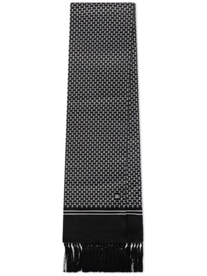 Dolce & Gabbana écharpe en soie à imprimé géométrique - Noir