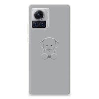 Motorola Moto X30 Pro Telefoonhoesje met Naam Grijs Baby Olifant - thumbnail