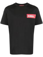 032c t-shirt à logo poitrine imprimé - Noir