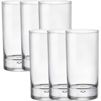 6x Stuks transparante drinkglazen 375 ml van glas - Drinkglazen - thumbnail