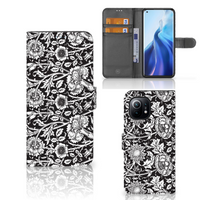 Xiaomi Mi 11 Hoesje Black Flowers - thumbnail