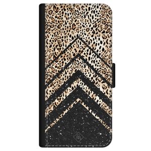 iPhone 12 flipcase - Luipaard chevron