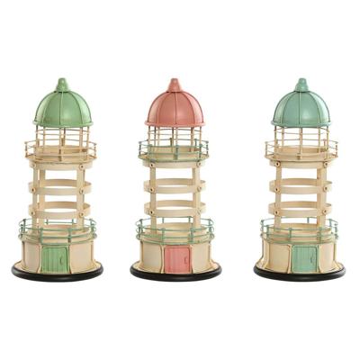 Decoratieve figuren Home ESPRIT Blauw Groen Roze 13 x 13 x 27,5 cm (3 Stuks)