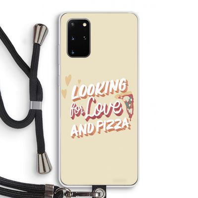 Pizza is the answer: Samsung Galaxy S20 Plus Transparant Hoesje met koord