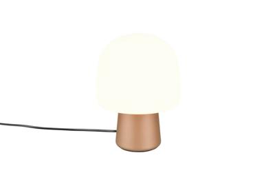 Trio Paddenstoel tafellampSteen coffee met wit glas - 568200165