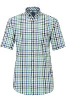 Redmond Regular Fit Overhemd Korte mouw groen/blauw