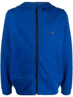 Tommy Hilfiger hoodie zippé à logo imprimé - Bleu