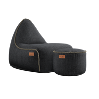 SACKit Cobana zitzak en poef Black