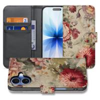 Portemonnee Hoesje iPhone 17 Bloemenprint Met Pasjes