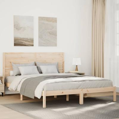Bedframe extra lang zonder matras massief hout 160x220 cm