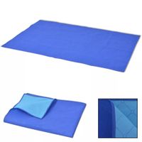 Picknickkleed 100x150 cm blauw en lichtblauw - thumbnail