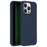 Accezz Liquid Silicone Backcover met MagSafe iPhone 15 Pro Max Telefoonhoesje Blauw