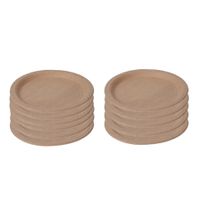 120x Duurzame gerecyclede papieren bordjes 17 cm