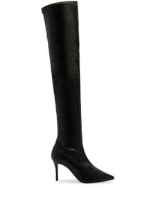 Giuseppe Zanotti bottes à effet peau de crocodile - Noir