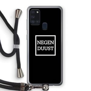 Negenduust black: Samsung Galaxy A21s Transparant Hoesje met koord