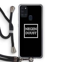 Negenduust black: Samsung Galaxy A21s Transparant Hoesje met koord